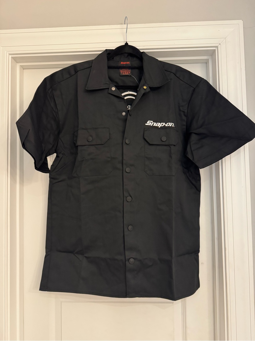 Snap-on Black Short-Sleeve Button-Front Work Shirt - 105th Anniversary Edition